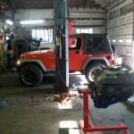 Image of Jack's Father's 2006 Jeep Wrangler Sport at Jeep Rehab having modifications installed
